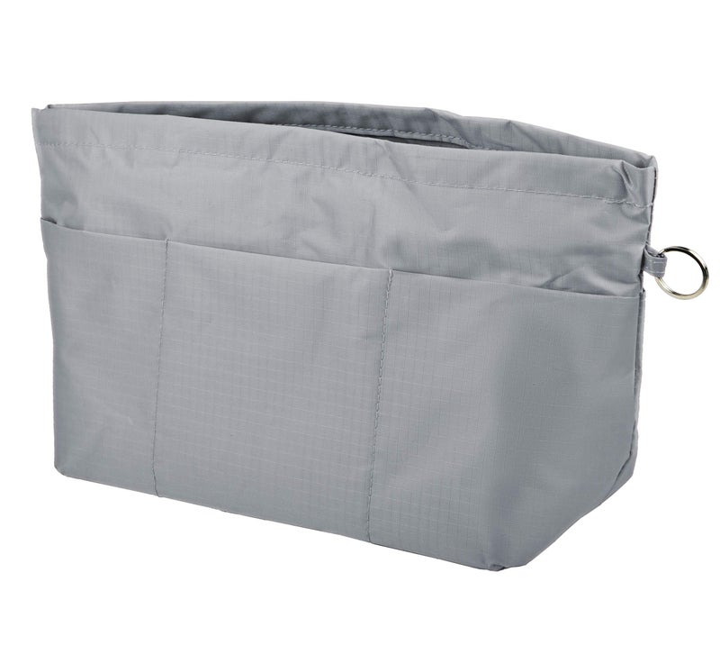 Vercord Purse Organizer Insert Bag Tote Handbags Pocketbook Inserts Organizers Zipper 11 Pockets Light Grey Small - Image 1
